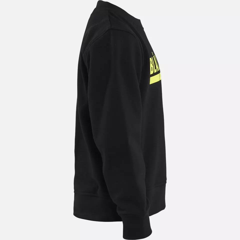 Blaklader 520511589933, Kids Sweatshirt, Black/High Vis Yellow, image 2, gallery thumbnail