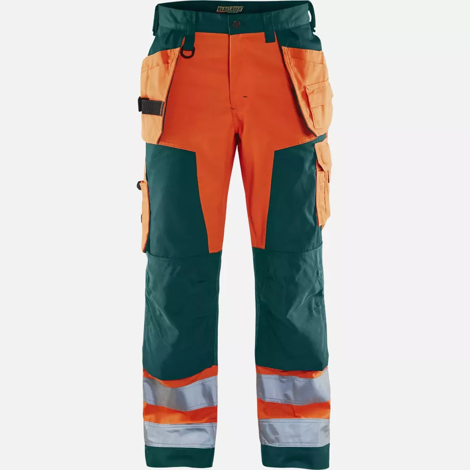 Blaklader 156818115349, High Vis Handwerker Arbeitshose, Orange/Grün, image 1, gallery thumbnail