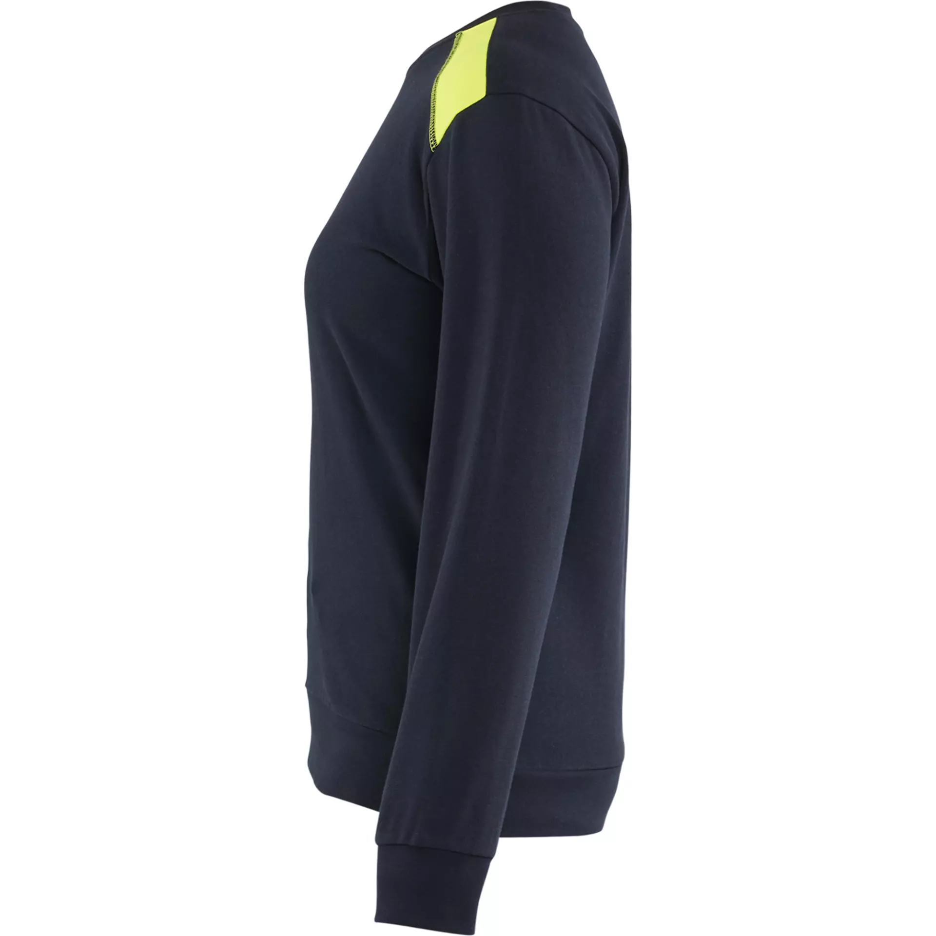 Blåkläder 340811588633, Women's Sweatshirt, Dark Navy/Yellow, image 3