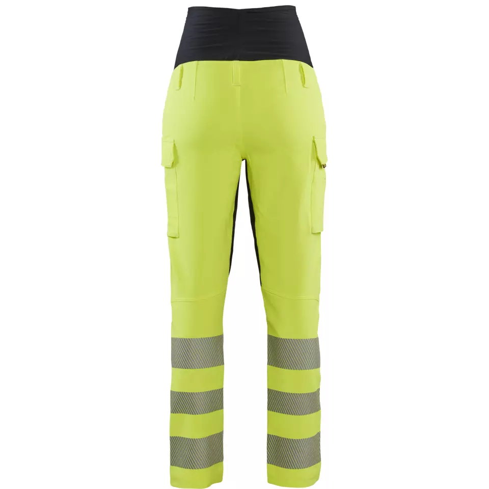 Blåkläder 710016423399, High Vis 4-Way Stretch Maternity Trousers, Yellow/Black, image 4, gallery thumbnail