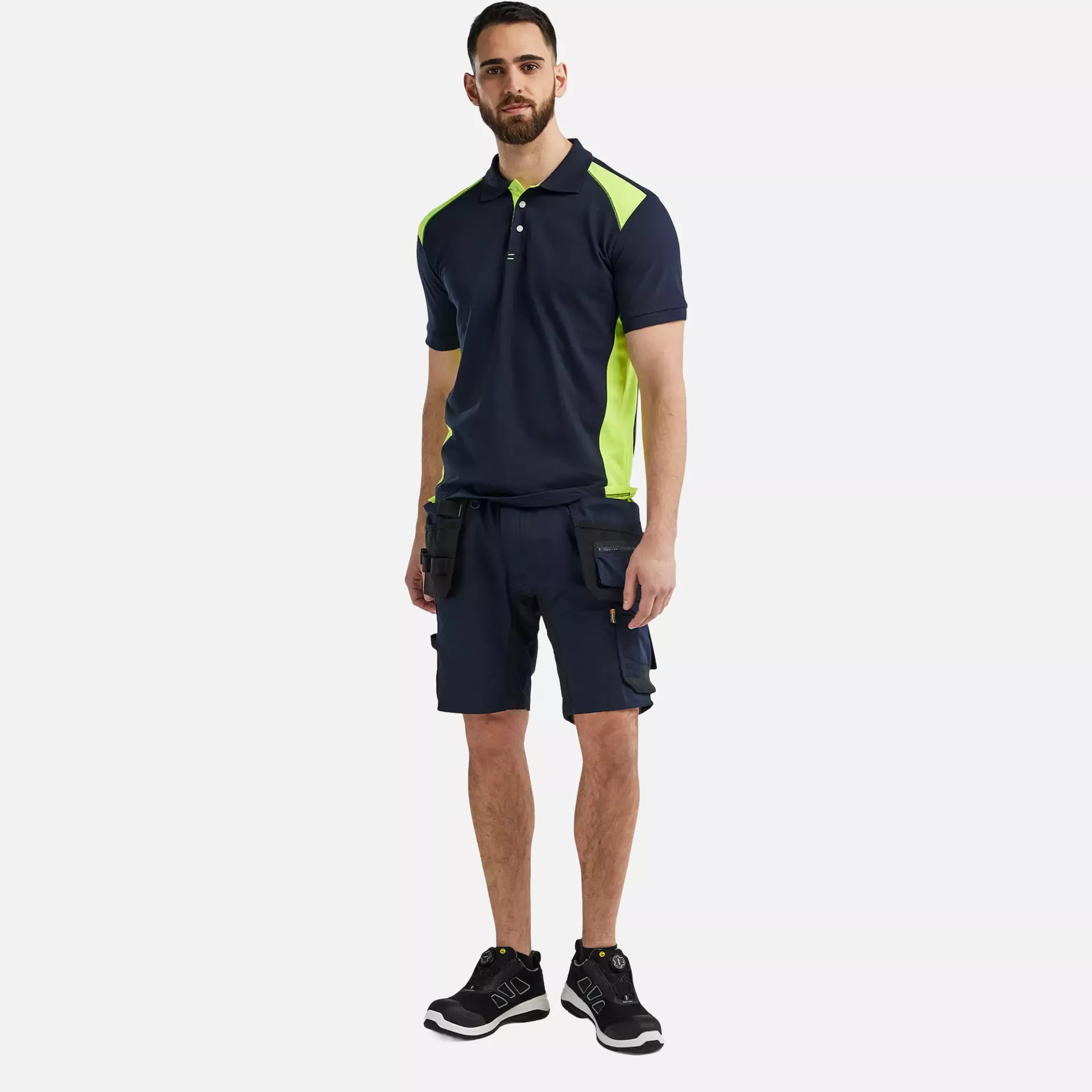 Blaklader 332410508633, Polo Shirt, Dark Navy/Yellow, image 5