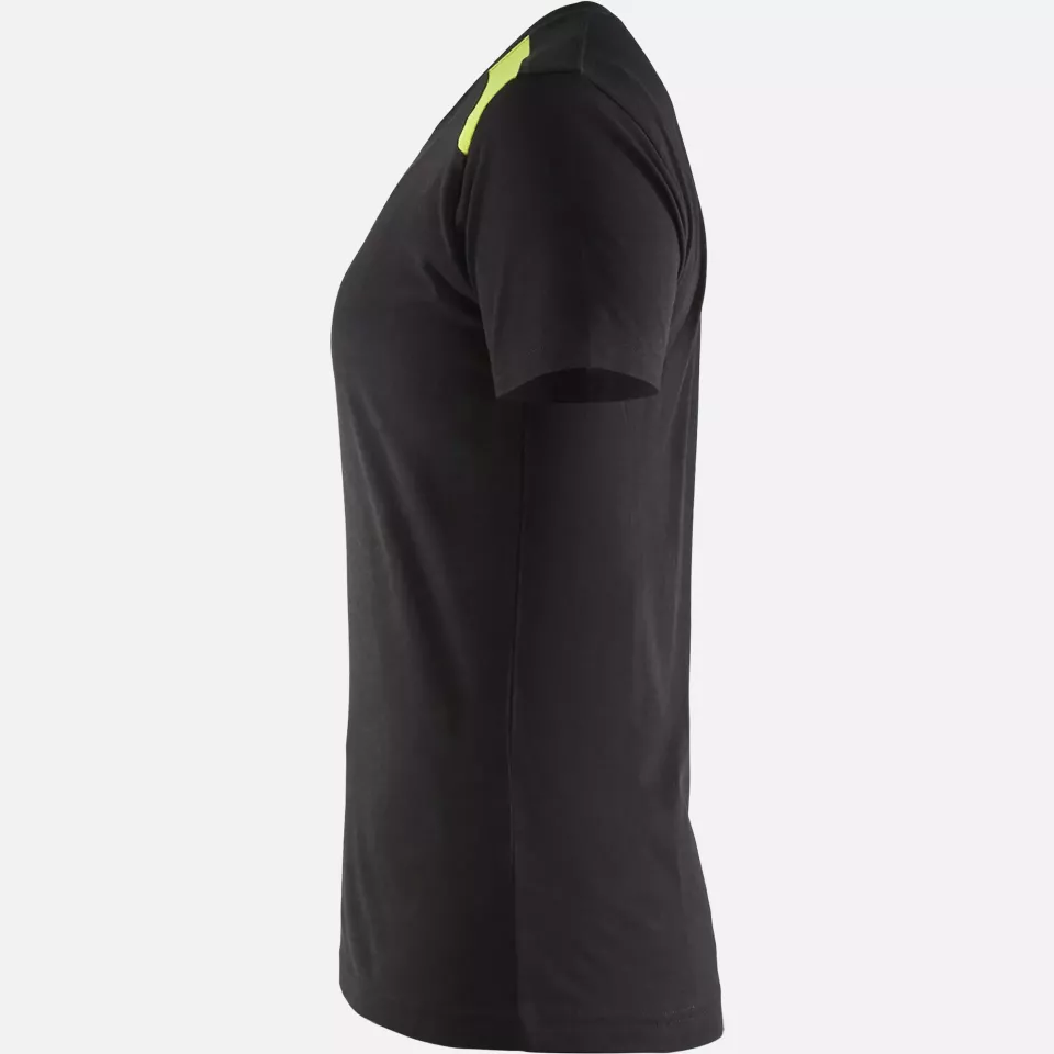Blaklader 347910429933, Ladies T-Shirt, Black/Yellow, image 3, gallery thumbnail