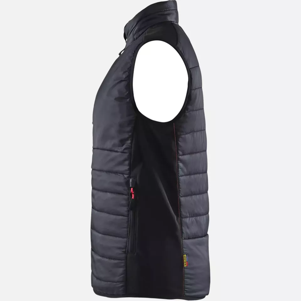 Blaklader 386420309956, Women's Lined Vest, Black/Red, image 3, gallery thumbnail