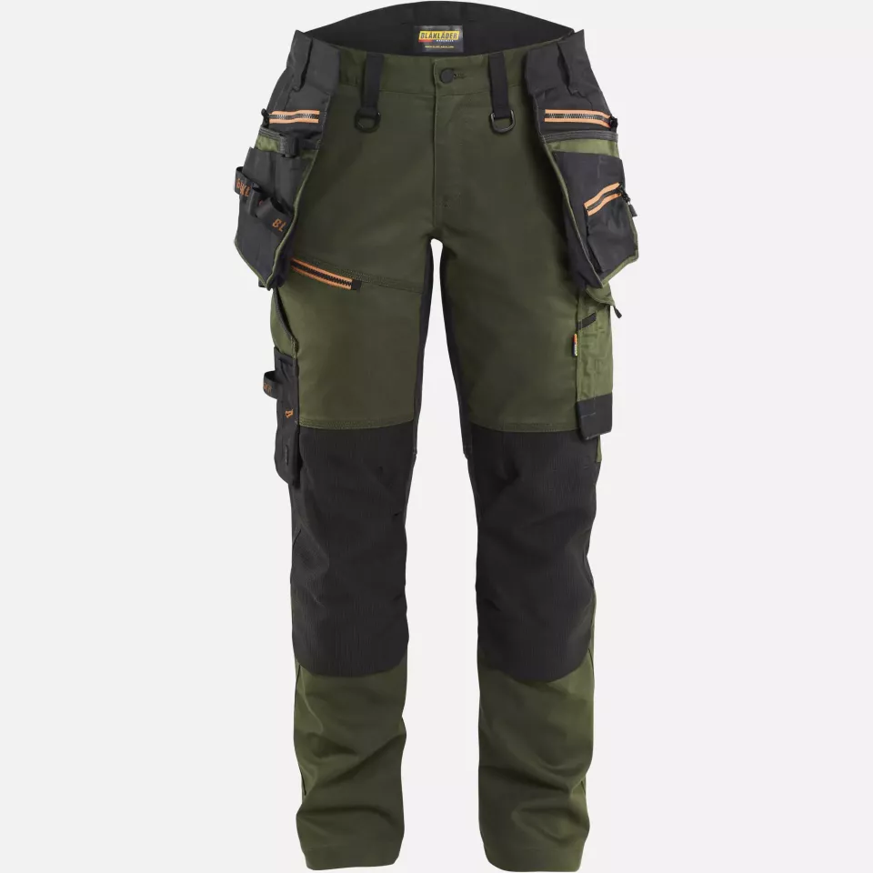 Blaklader 717011494240, STRIKER Damen Stretch Handwerker Arbeitshose, Waldgrün/Rost, image 1, gallery thumbnail