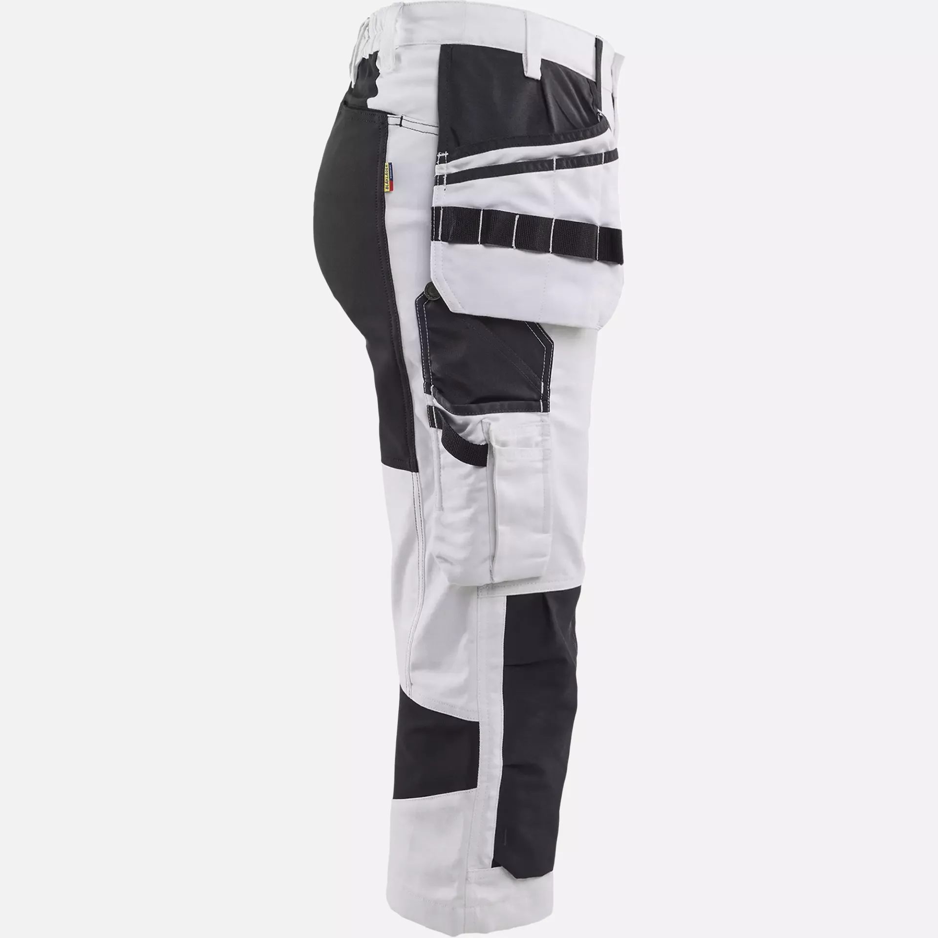 Blaklader 710913101099, Women's Painter Pirate Trousers with Stretch, White/Black, image 2