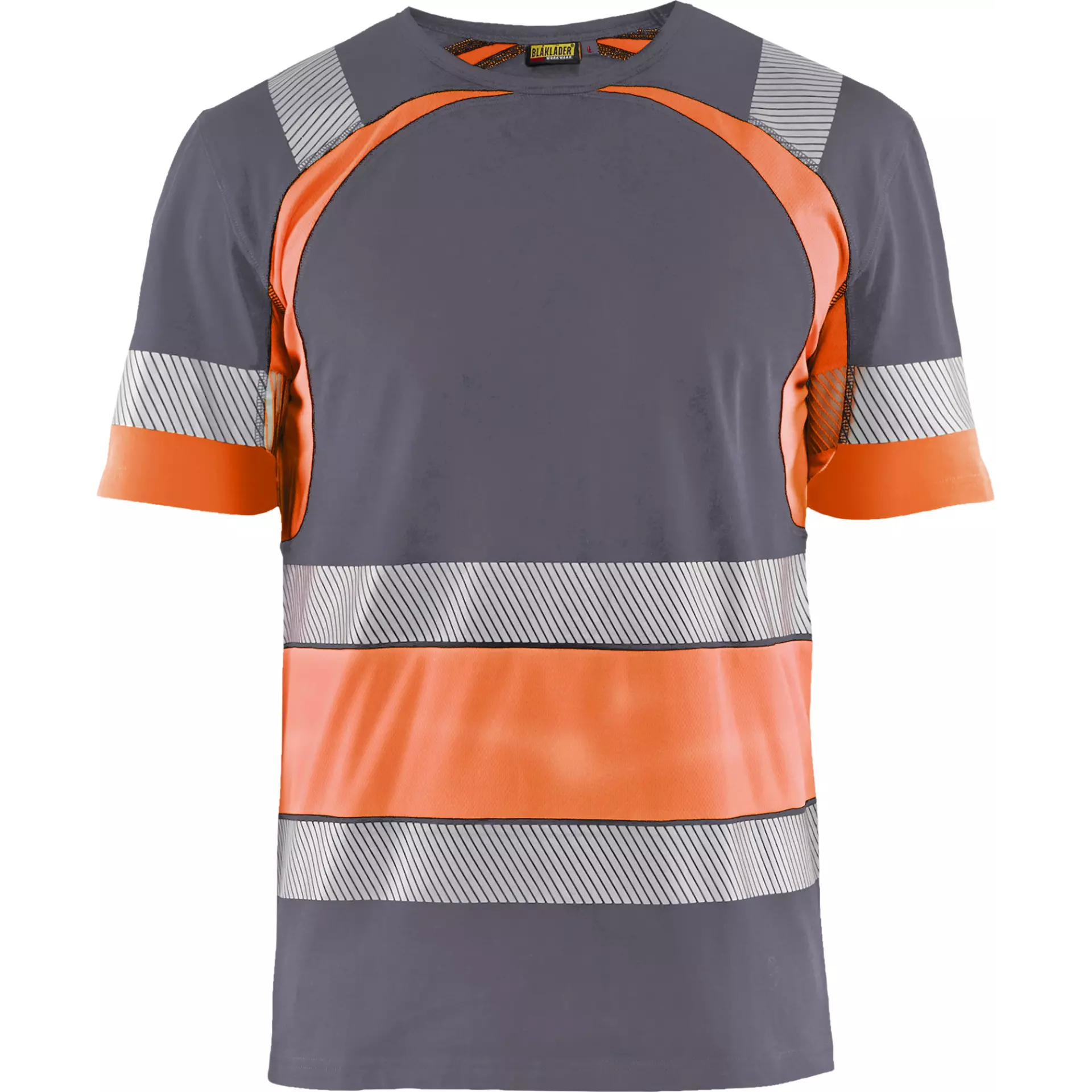 Blaklader 342110309653, High Vis T-Shirt, Mittelgrau/Orange