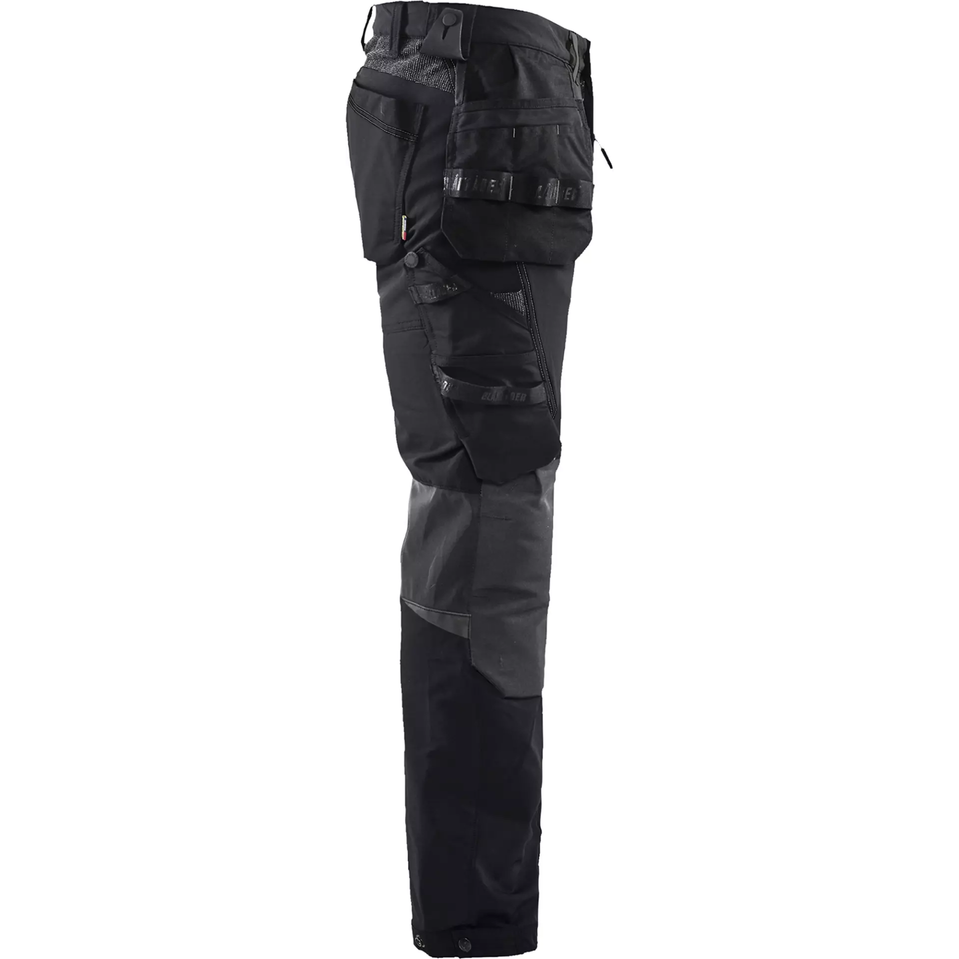 Blaklader 152216459998, 4-Way Stretch Craftsman Work Trousers, Black/Dark Grey, image 2