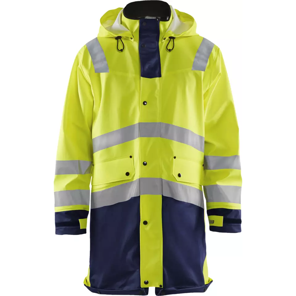 Blaklader 432620053389, High Vis Raincoat, Yellow/Navy