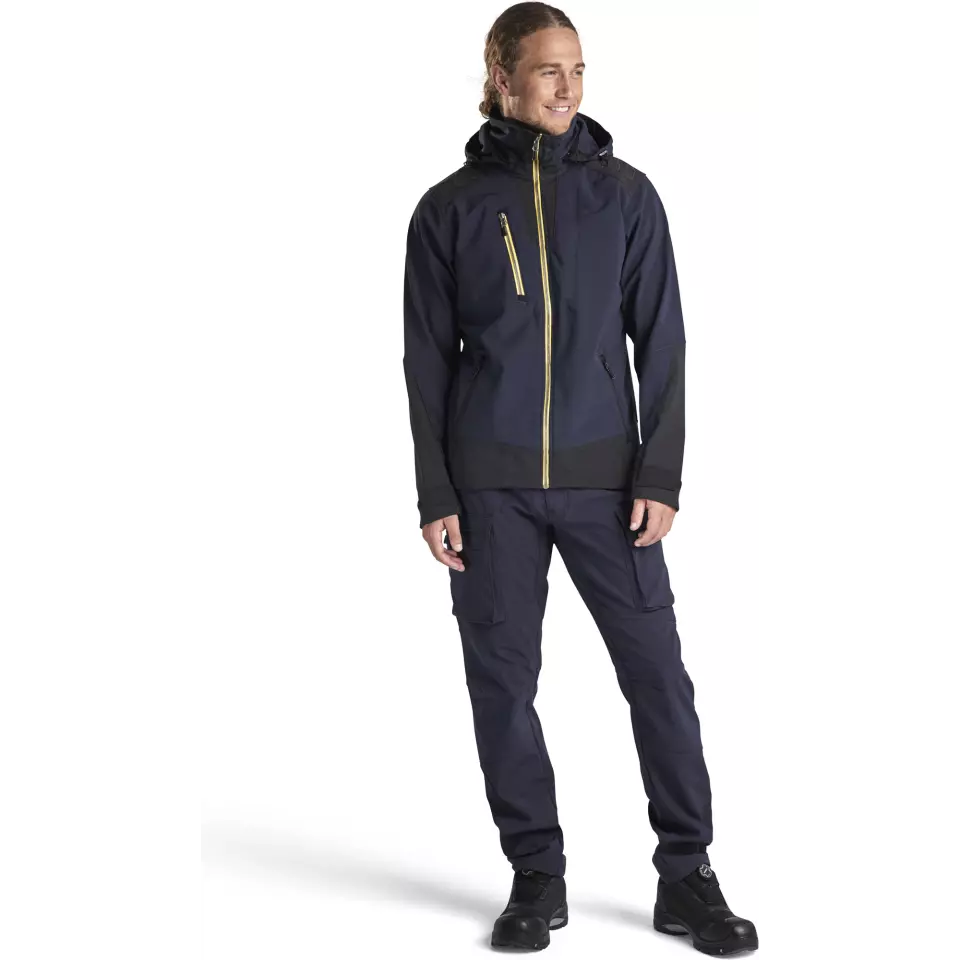 Blåkläder 474925138635, Softshell Jacket, Navy Blue/Yellow, image 5, gallery thumbnail