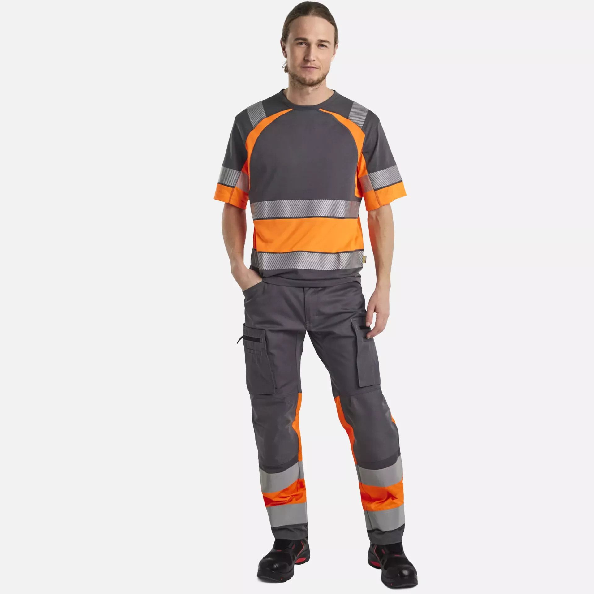 Blaklader 342110309653, High Vis T-Shirt, Mittelgrau/Orange, image 5