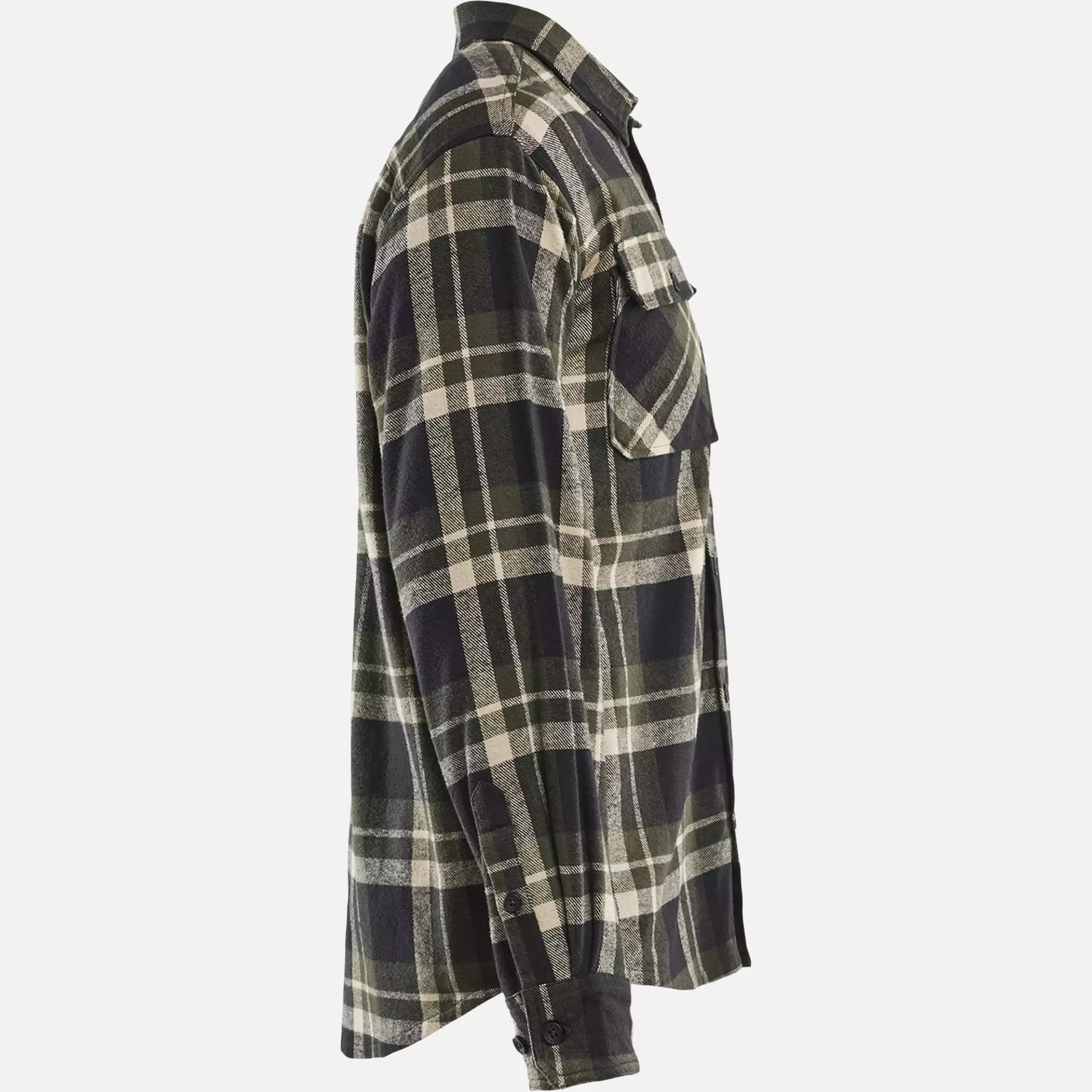 Blaklader 328811684298, Flannel Shirt, Forest Green/Black, image 2