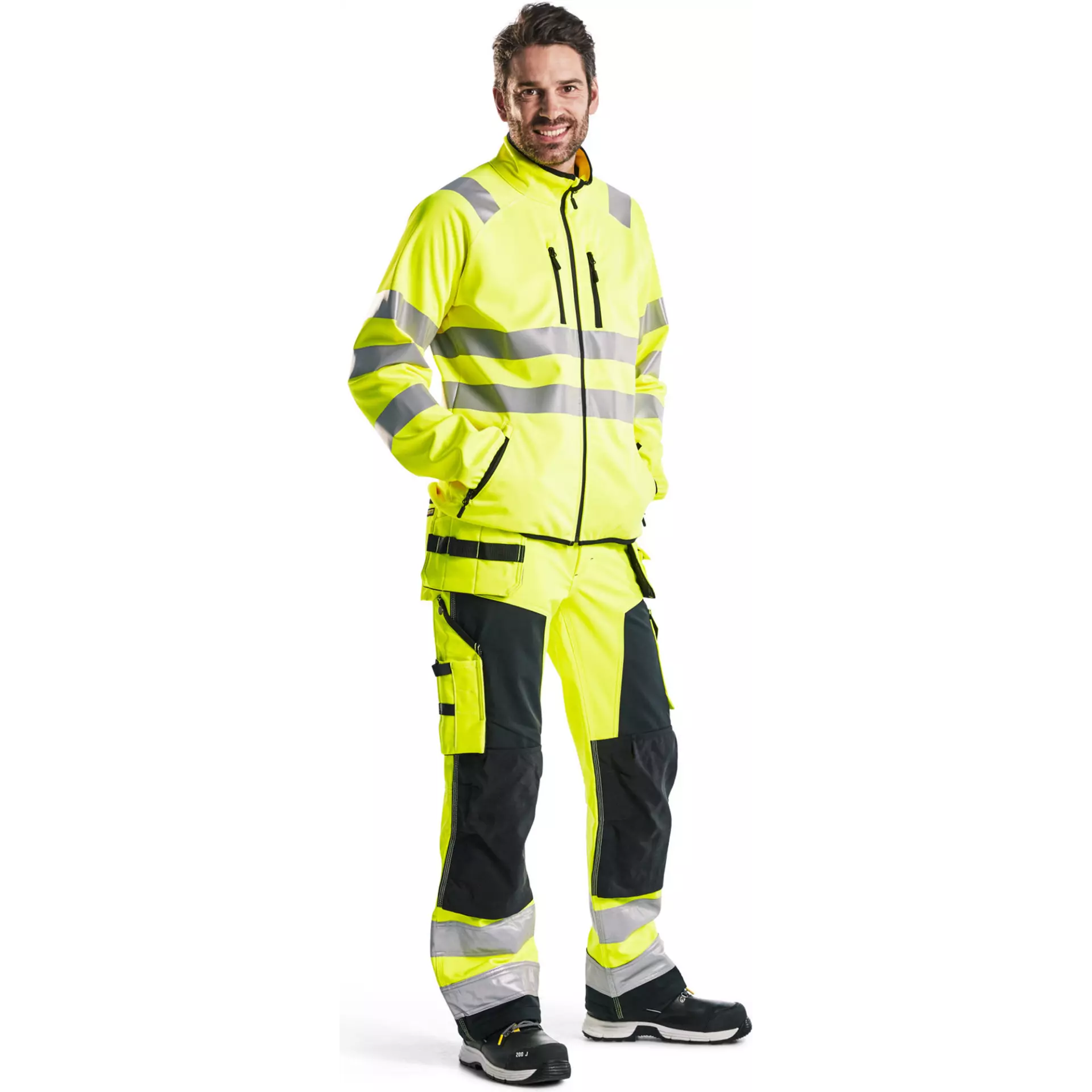 Blåkläder 156725173399, High Vis Softshell Work Pants, Yellow/Black, image 5