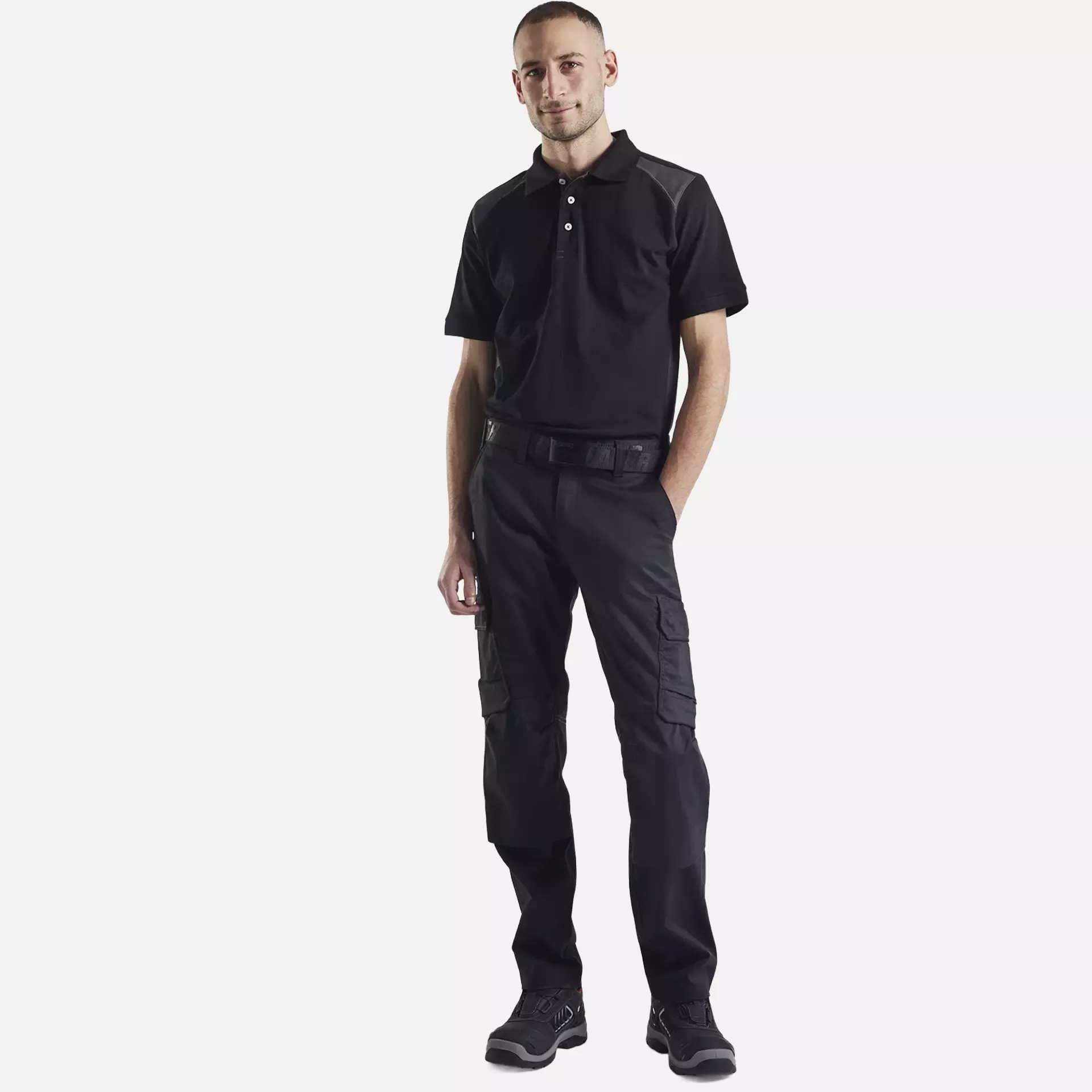 Blaklader 144818329998, Industrie Stretch Arbeitshose mit Kniepolstertaschen, Schwarz/Dunkelgrau, image 5