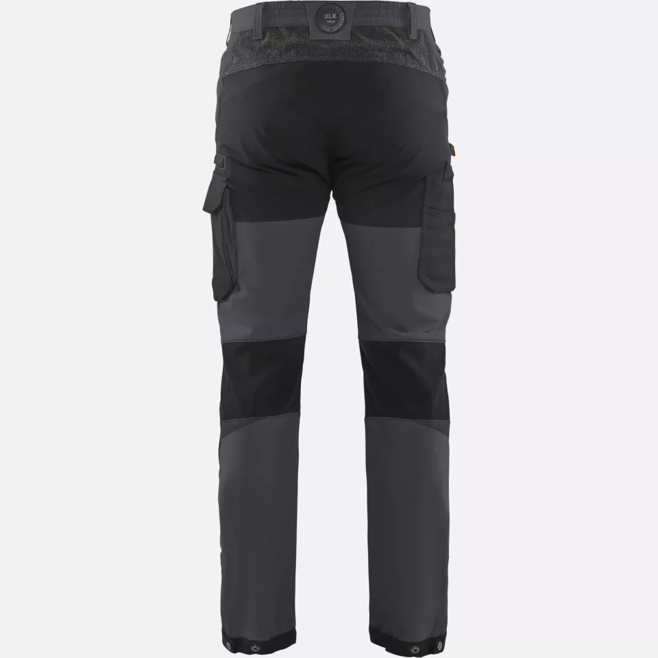 Blaklader 142216459699, 4-Way Service Stretch Work Trousers, Medium Grey/Black, image 4, gallery thumbnail
