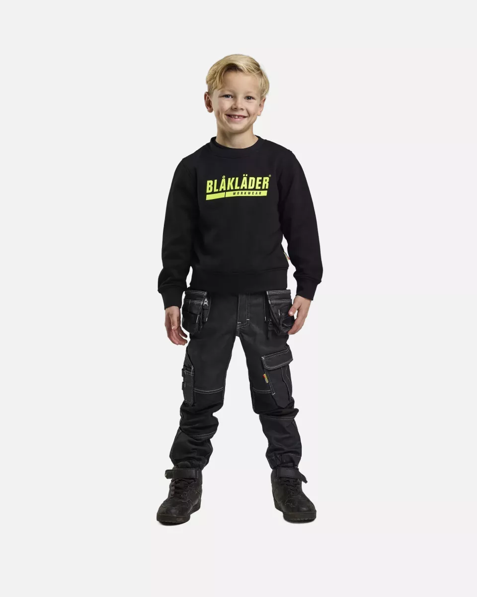 Blaklader 522511478999, X1900 Kids Craftsman Work Trousers Stretch, Navy/Black, image 5, gallery thumbnail