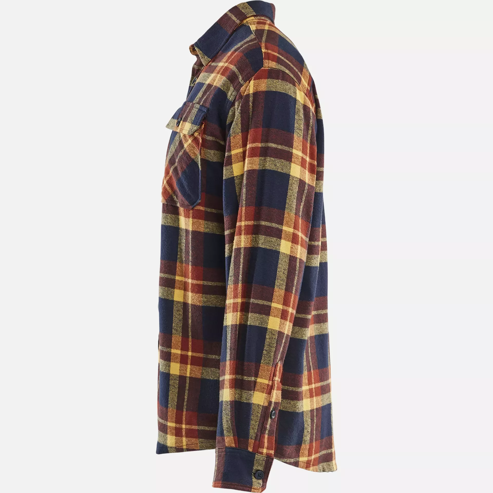 Blaklader 328811685986, Flannel Shirt, Rust Red/Dark Blue, image 3