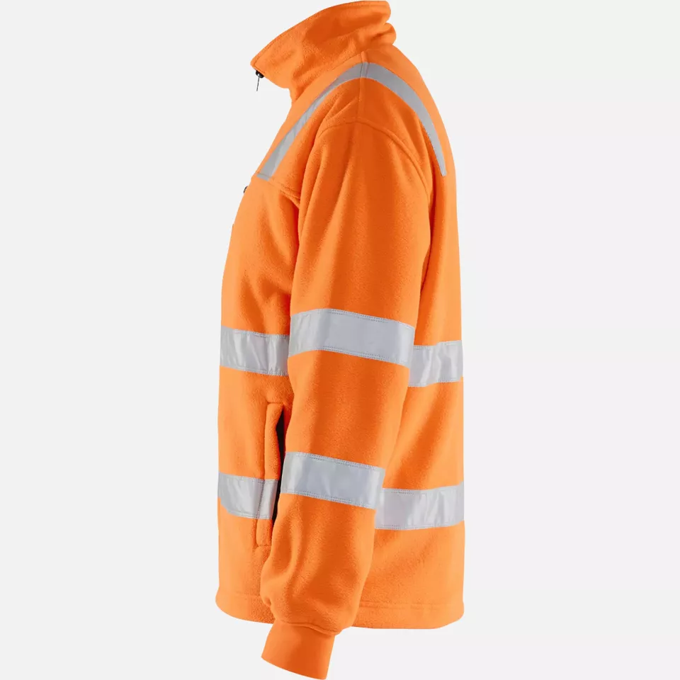 Blaklader 485325605300, High Vis Fleece Jacket, Orange, image 3, gallery thumbnail