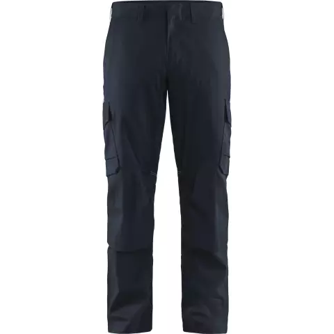 Blaklader Industry Stretch Work Trousers with Knee Pad Pockets, Dark Navy/Black
