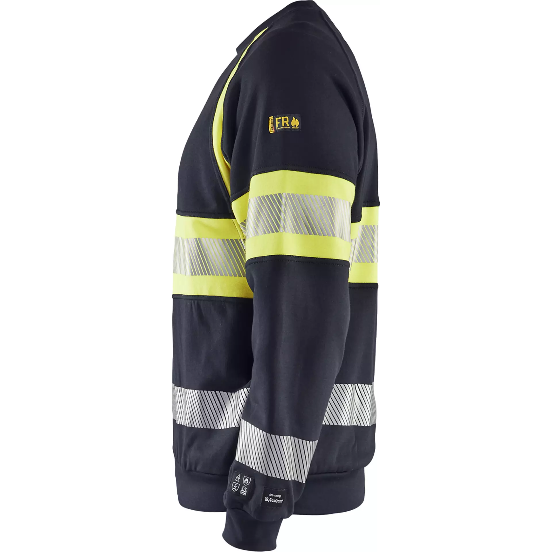Blåkläder 345917628933, Multinorm Sweatshirt, Navy Blue/Yellow, image 3