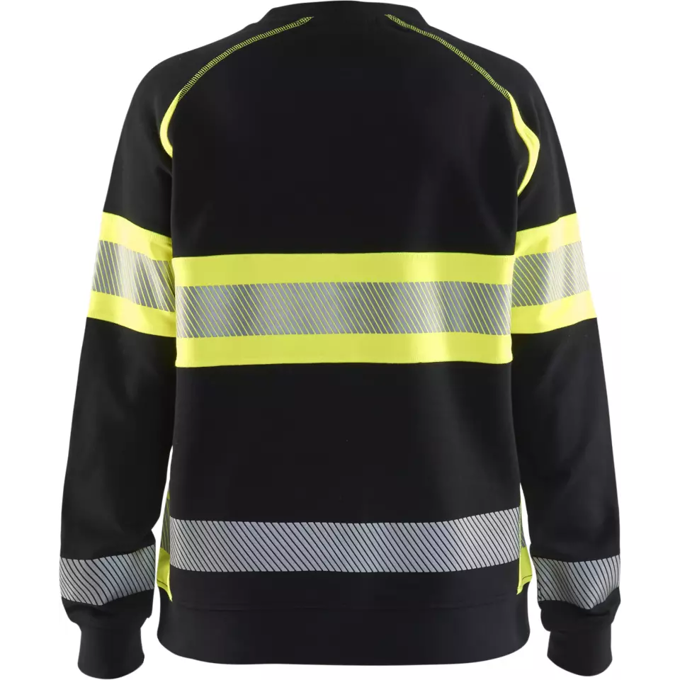 Blåkläder 340911589933, High Vis Women's Sweatshirt, Black/Yellow, image 4, gallery thumbnail