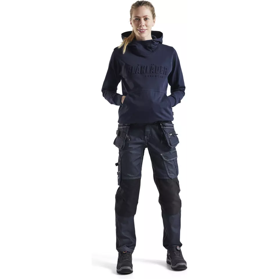 Blåkläder 356011588600, 3D Women's Hooded Sweatshirt, Dark Navy Blue, image 5, gallery thumbnail