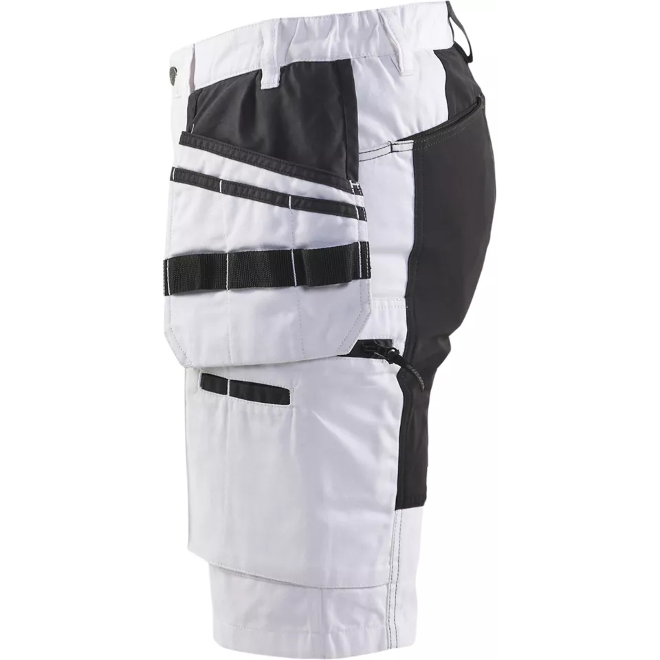 Blaklader 717110001099, X1900 Damen Stretch Maler Shorts, Weiß/Schwarz, image 3, gallery thumbnail