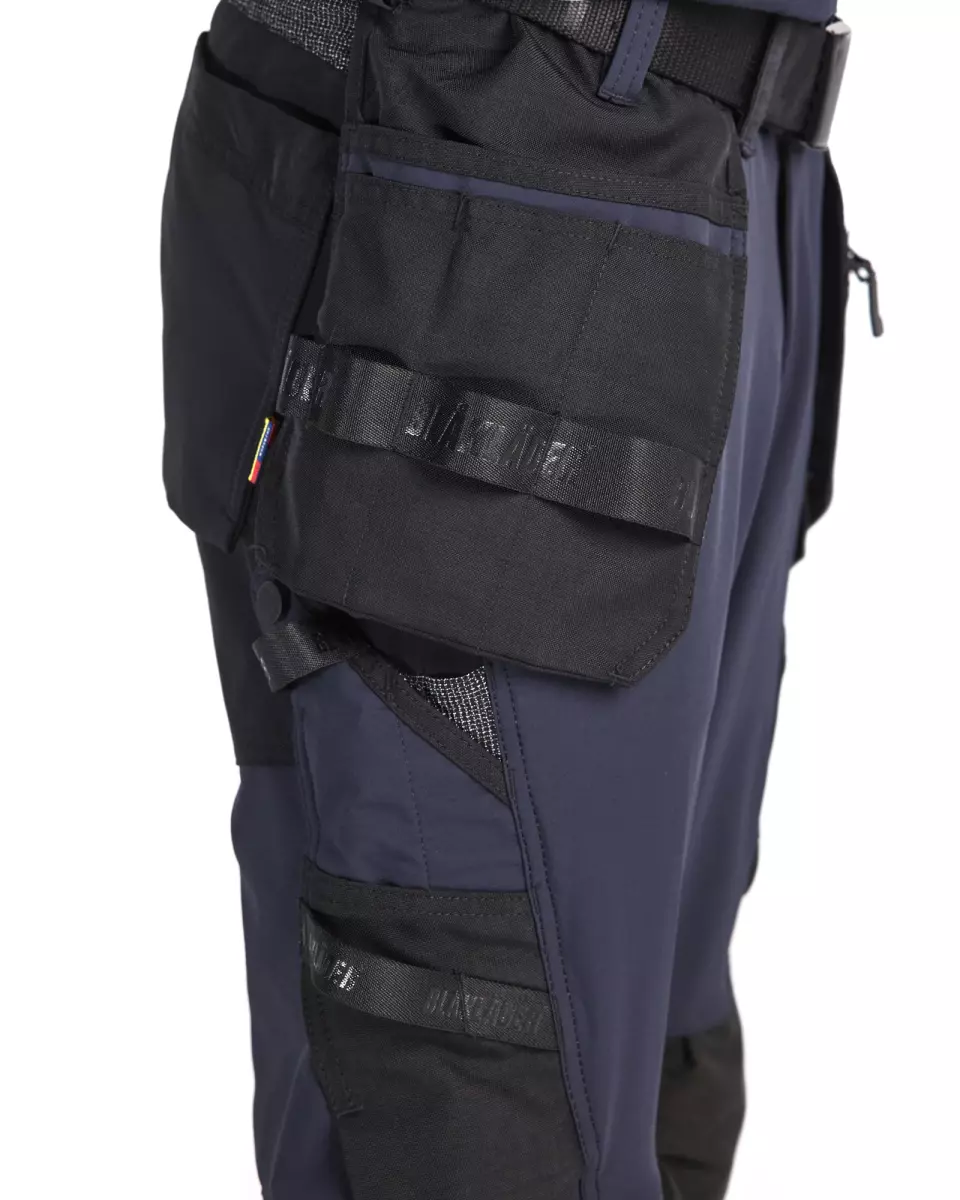 Blaklader 152116458699, 4-Way Stretch Craftsman Pirate Trousers, Dark Navy/Black, image 6, gallery thumbnail