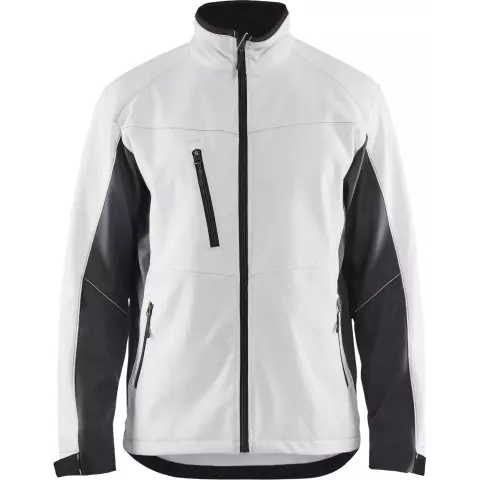 Blaklader Softshell Jacket, White/Dark Grey