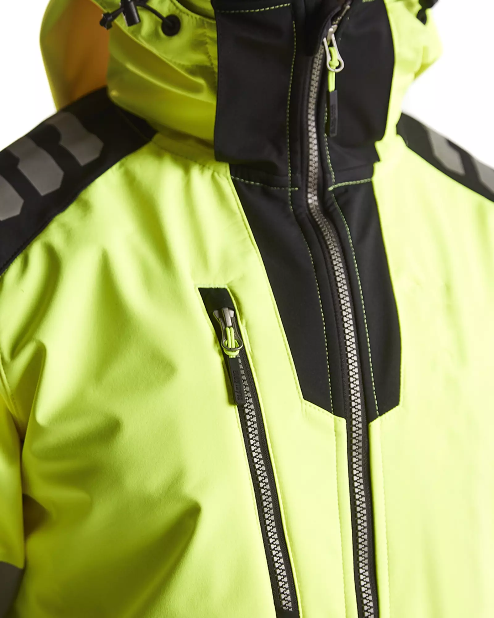 Blaklader 449125133399, High Vis Softshell Jacket, Yellow/Black, image 8