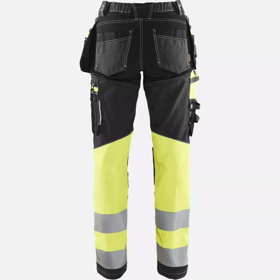 Blaklader 719613709933, High Vis Damen Stretch Arbeitshose, Schwarz/Gelb, image 4, gallery thumbnail