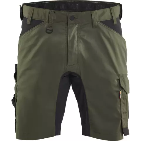 Blaklader Stretch Craftsman Shorts, Forest Green/Black