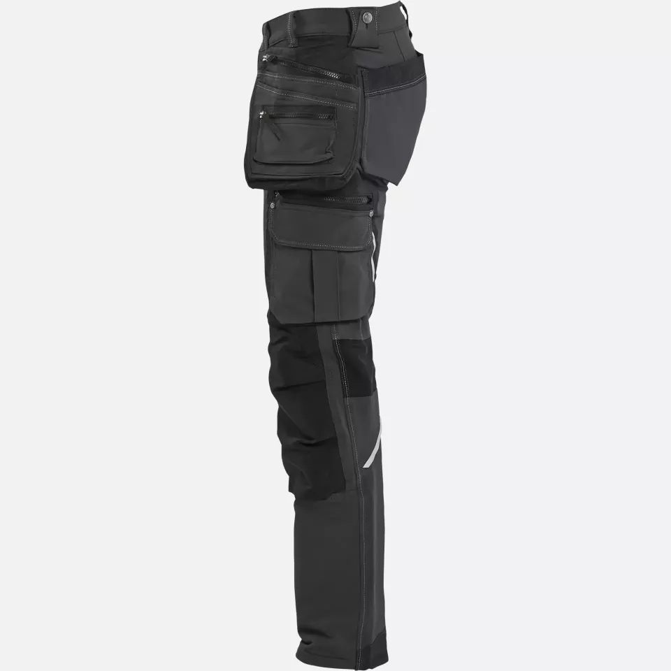 Blaklader 199816449899, X1900 4-Way Stretch Craftsman Work Trousers, Dark Grey/Black, image 3, gallery thumbnail