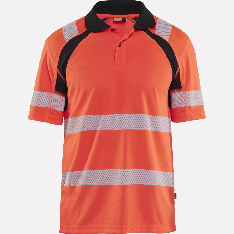 Blaklader 359510135599, High Vis UV Protection Polo Shirt, Red/Black, image 1, gallery thumbnail