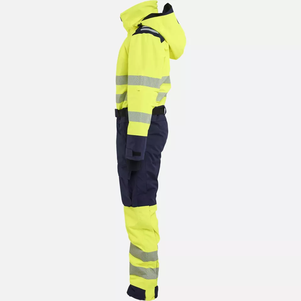 Blaklader 672619773389, Ladies High Vis Winter Coverall, High Vis Yellow/Navy, image 3, gallery thumbnail