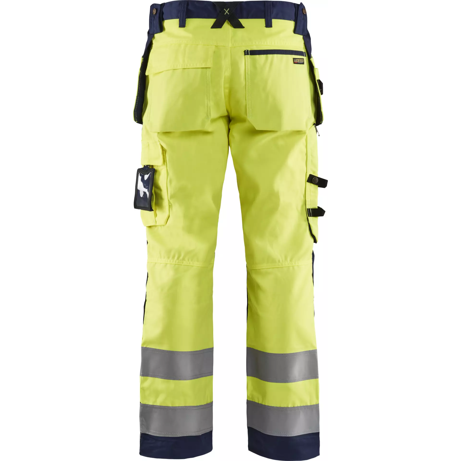 Blåkläder 156818113389, High Vis Craftsman Work Pants, Yellow/Navy Blue, image 4
