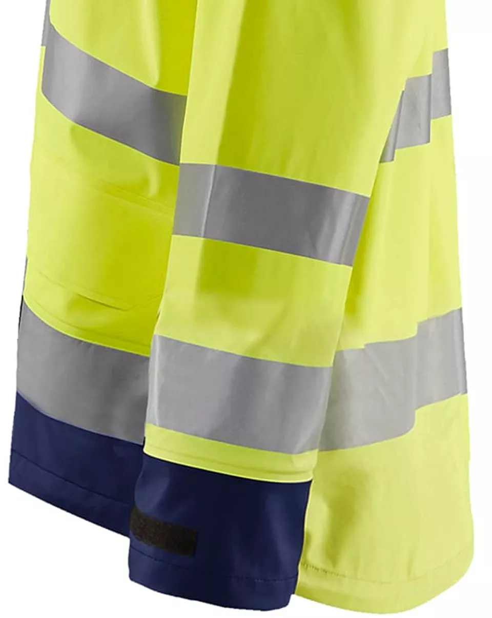 Blaklader 432320003389, High Vis Rain Jacket, Yellow/Navy Blue, image 7, gallery thumbnail