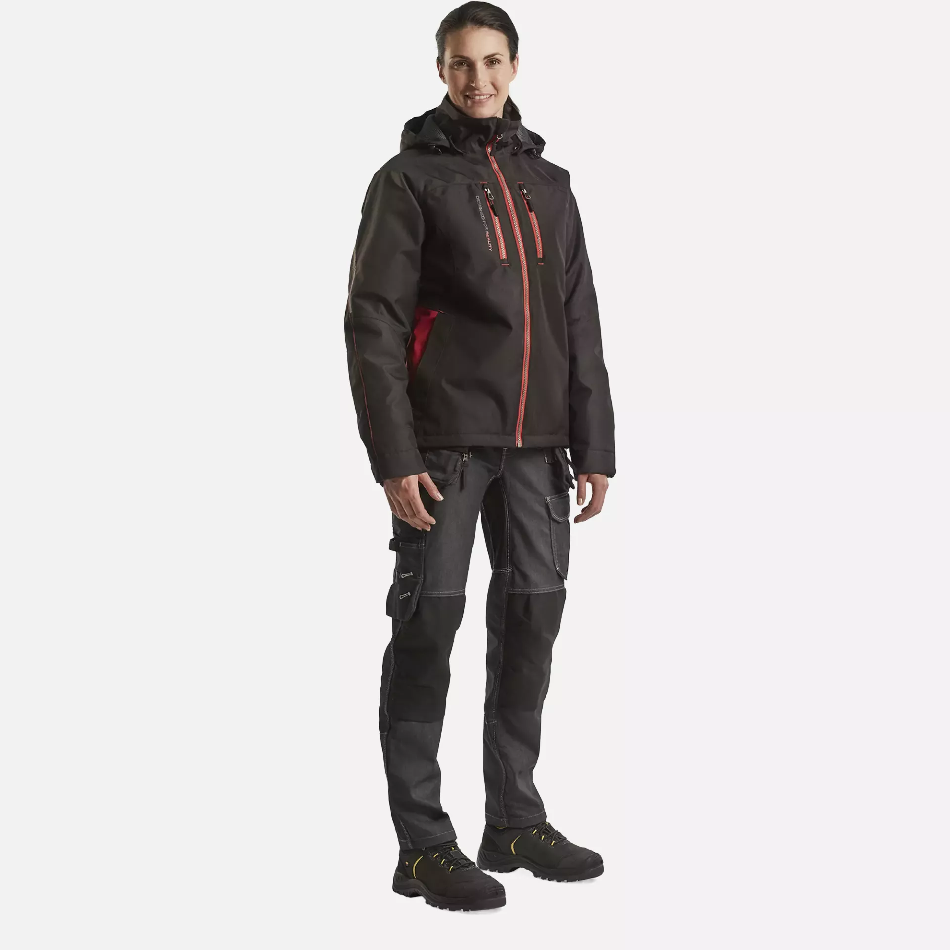 Blaklader 497219779956, Damen Gefütterte Leichte Winterjacke, Schwarz/Rot, image 5