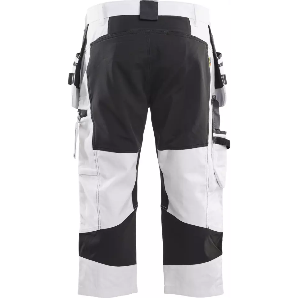 Blåkläder 191213101099, Painter Pirate Stretch Shorts, White/Black, image 4, gallery thumbnail