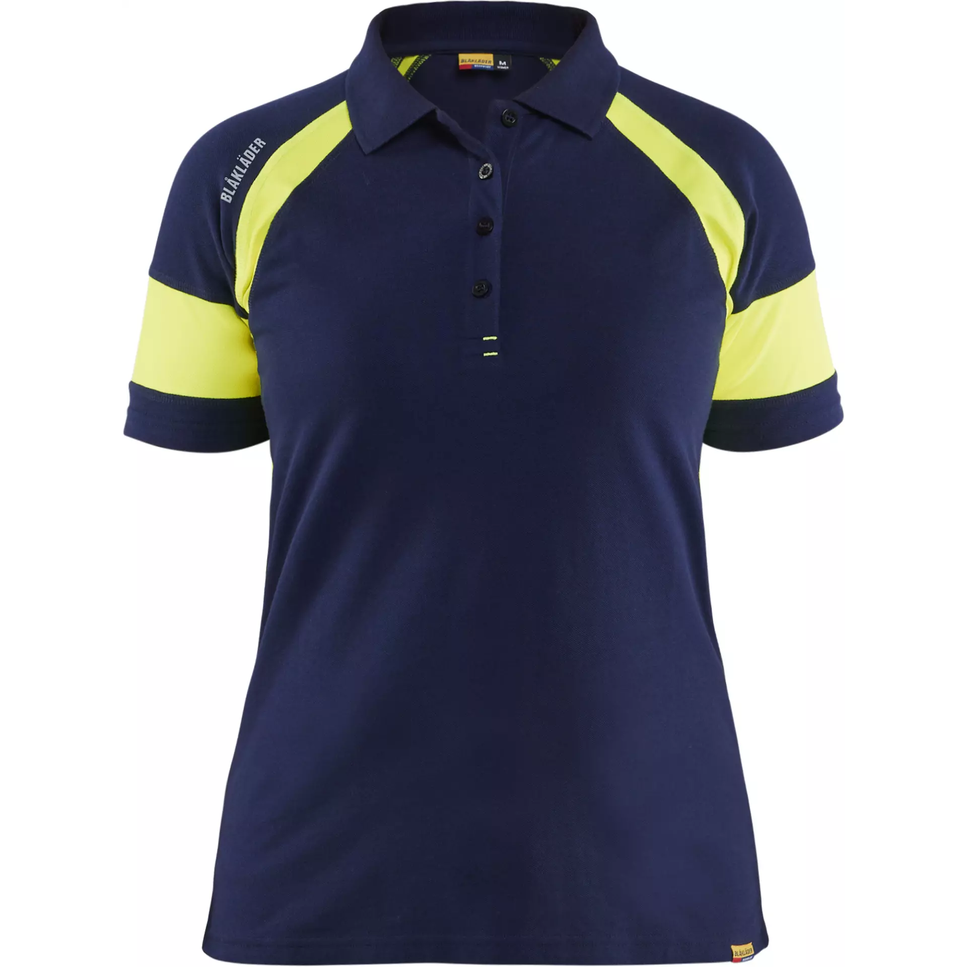 Blaklader 352910508933, High Vis Women's Polo Shirt, Navy Blue/ Yellow