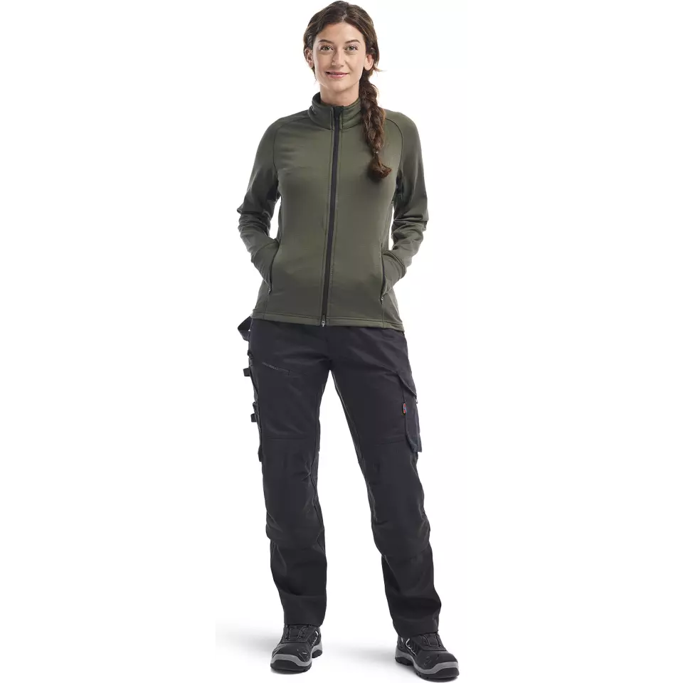 Blåkläder 474525394209, STRIKER Women's Fleece Jacket, Forest Green, image 5, gallery thumbnail