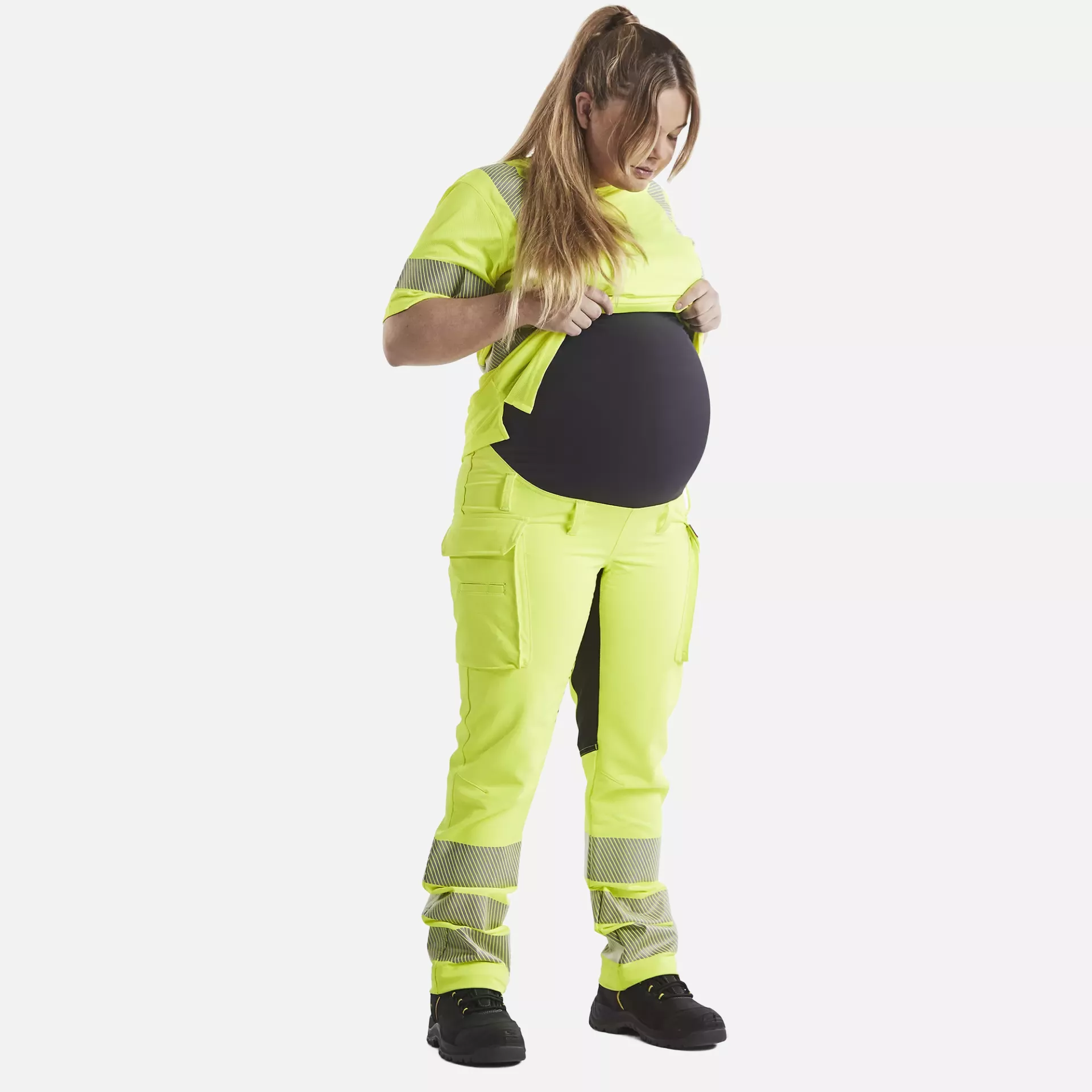 Blaklader 710016423399, High Vis 4-Way Stretch Maternity Trousers, Yellow/Black, image 5