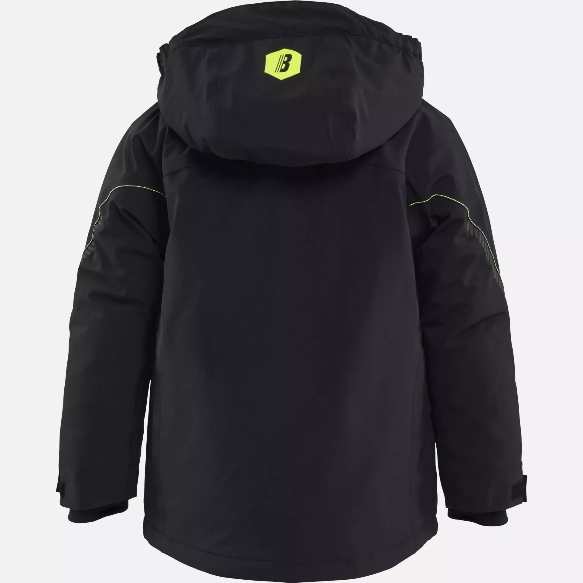 Blaklader 521019179933, Children's Winter Jacket Stretch Lightly Lined, Black/High Vis Yellow, image 4