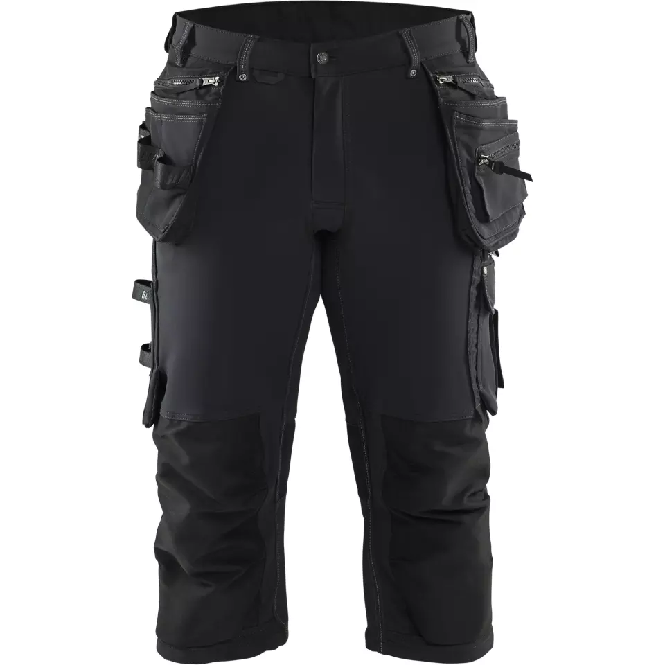 Blåkläder 179716449900, 4-Way Stretch Craftsman Pirate Shorts, Black, image 1, gallery thumbnail