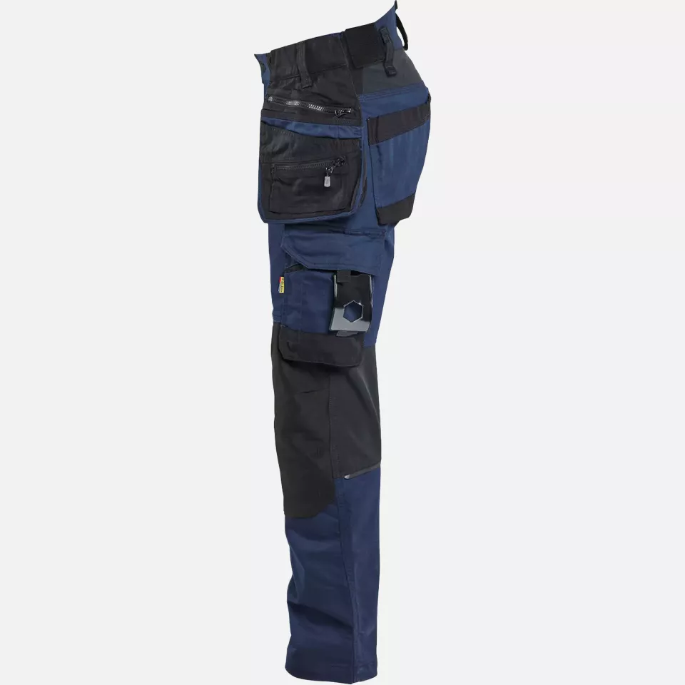Blaklader 197011498699, STRIKER Stretch Craftsman Work Trousers, Dark Navy/Black, image 3, gallery thumbnail