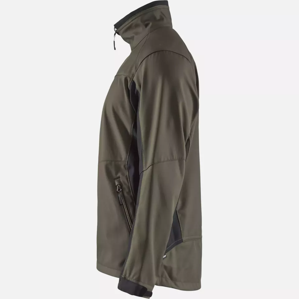 Blaklader 495025164599, Softshell Jacket, Dark Olive Green/Black, image 3, gallery thumbnail