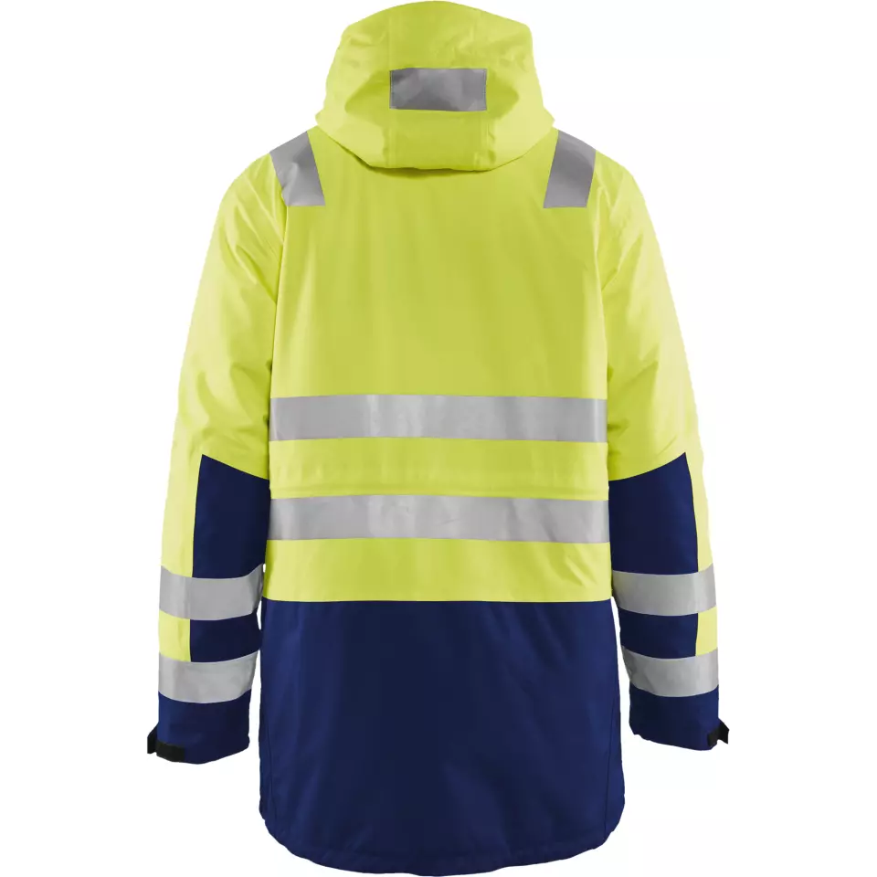 Blaklader 449519873389, High Vis Winter Parka, Yellow/Navy Blue, image 4, gallery thumbnail