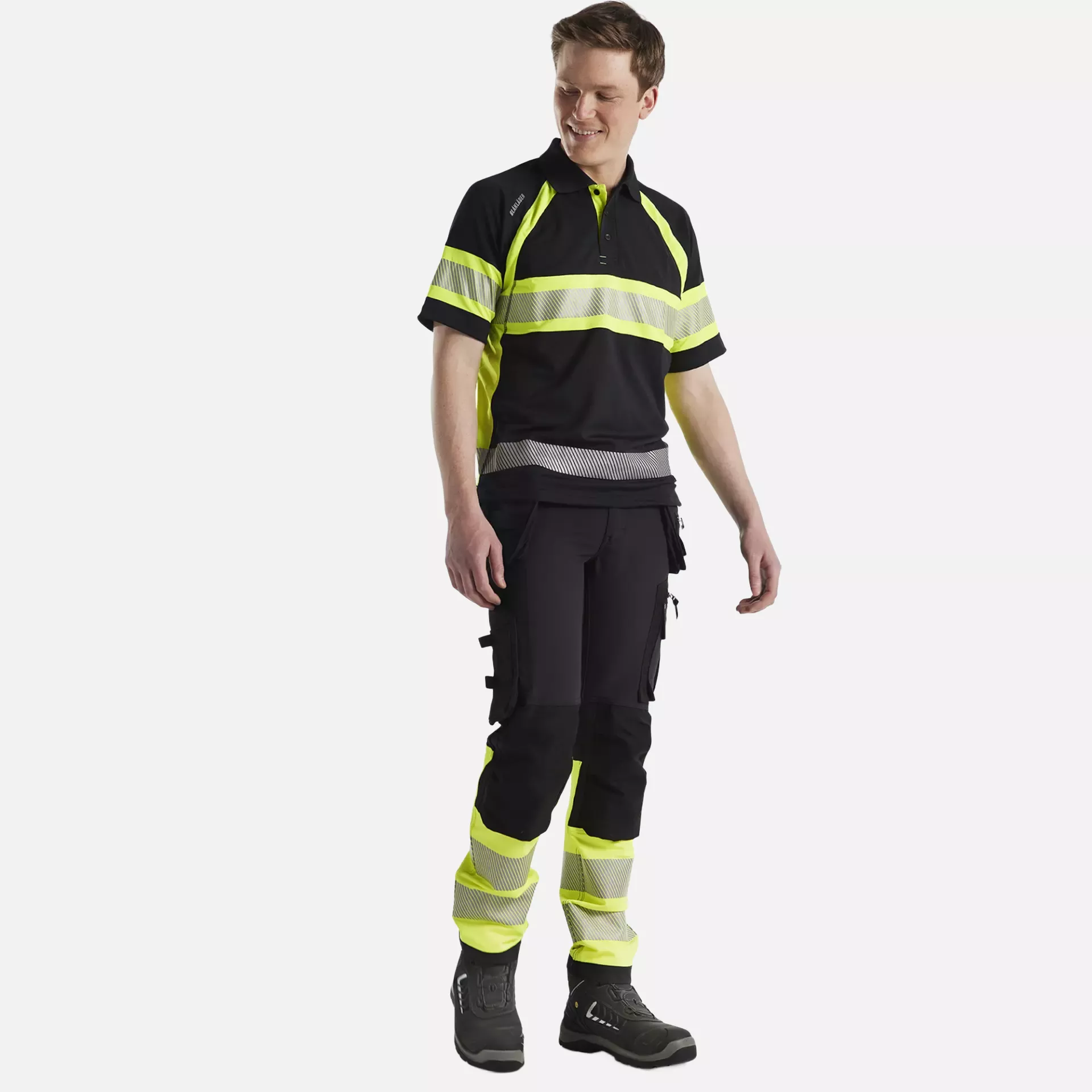 Blaklader 333810519933, High Vis UV Protection Polo Shirt, Black/Yellow, image 5