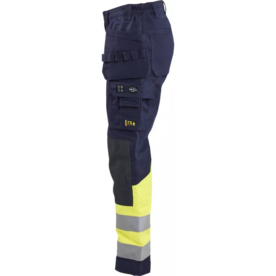 Blaklader 708115148933, Multi-Norm Ladies Work Trousers, Navy/Yellow, image 3, gallery thumbnail