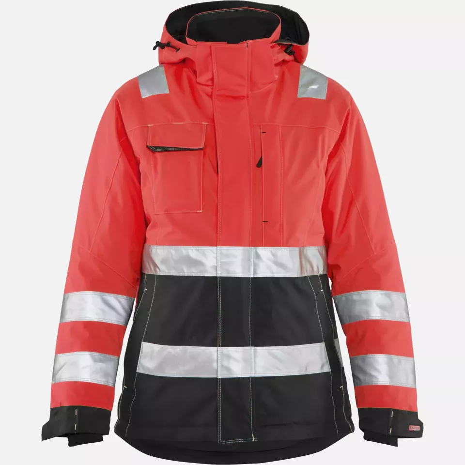 Blaklader 487219875599, High Vis Ladies Winter Jacket, Red/Black, image 1, gallery thumbnail