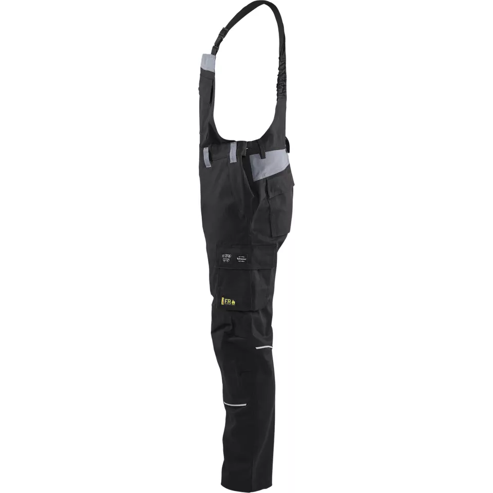 Blaklader 286115169994, Flame Resistant Bib and Brace, Black/Grey, image 3, gallery thumbnail